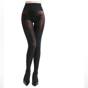 Black Opaque Tights Control top Sz L Women’s